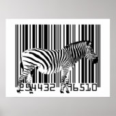 Poster Zebra Barcode Art (Devant)