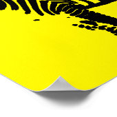 Poster Zebra Black Silhouette (Coin)