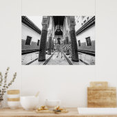 Poster Zebra Black White Building Paysage (Cuisine)