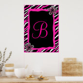 Poster Zebra Border personnalisées Wall Art (Cuisine)
