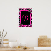 Poster Zebra Border personnalisées Wall Art (Cuisine)