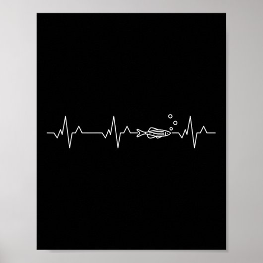 Poster Zebra Danio Fish Heartbeat - Zebrafish Danio Rerio (Devant)
