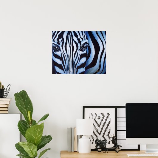 Poster Zebra Face Wildlife Art Imprimer (Bureau à domicile)