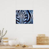 Poster Zebra Face Wildlife Art Imprimer (Cuisine)