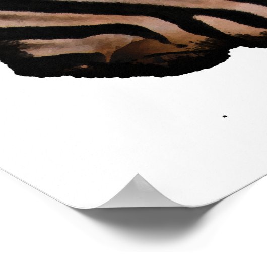 Poster Zebra Fall Stripes Grande affiche, impression, mur (Coin)