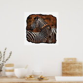 Poster Zebra Fall Stripes Grande affiche, impression, mur (Cuisine)
