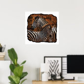 Poster Zebra Fall Stripes Grande affiche, impression, mur (Bureau à domicile)