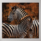 Poster Zebra Fall Stripes Grande affiche, impression, mur (Devant)