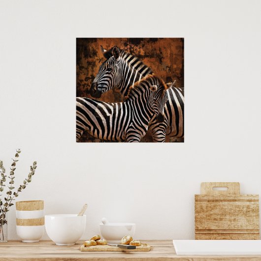 Poster Zebra Fall Stripes Grande affiche, impression, mur (Cuisine)