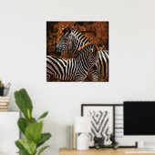Poster Zebra Fall Stripes Grande affiche, impression, mur (Bureau à domicile)