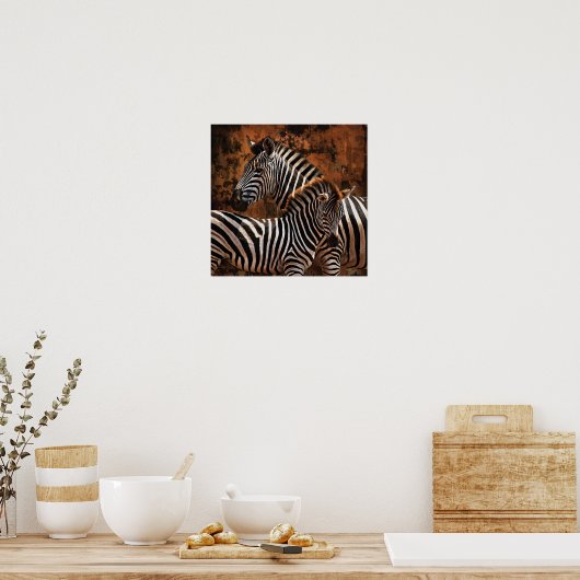 Poster Zebra Fall Stripes PETITE affiche, impression, mur (Cuisine)
