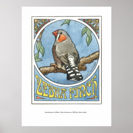 Poster Zebra Finch Nouveau (Devant)