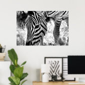 Poster Zebra gros plan (Bureau à domicile)
