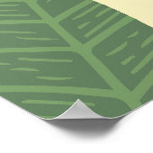 Poster Zebra Jungle Safari Feuilles de palmier exotiques  (Coin)