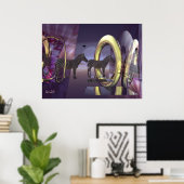 Poster Zebra magic (Bureau à domicile)