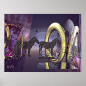 Poster Zebra magic (Devant)