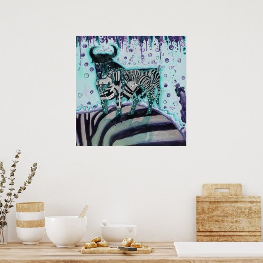 Poster Zebra Move (Cuisine)