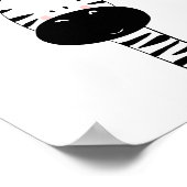 Poster Zebra Nursery Print Zo moderne noir et blanc (Coin)