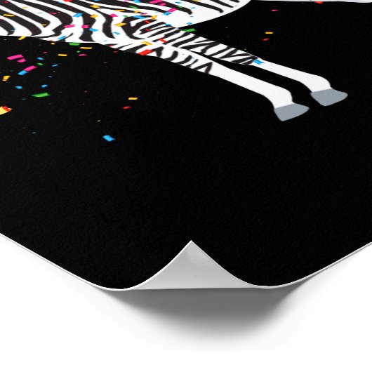 Poster Zebra Partying Animals Having A Party  (Coin)