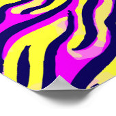 Poster Zebra Print Stripe Art Abstrait Animal sauvage (Coin)