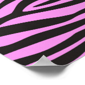 Poster Zebra Print, Zebra Stripes, Pink Zebra, Jungle (Coin)