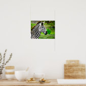 Poster zebra-profiel (Keuken)