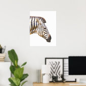 Poster Zebra profil portrait animal jungle (Bureau à domicile)