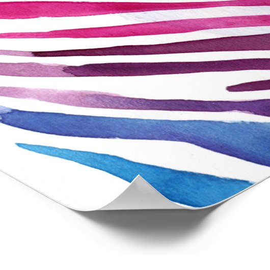 Poster Zebra Rainbow (Coin)