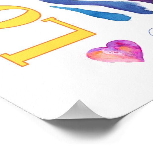 Poster Zebra Rainbow (Coin)