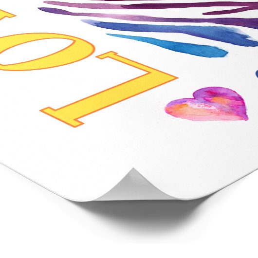 Poster Zebra Rainbow (Coin)