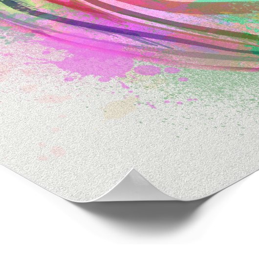 Poster Zebra Rainbow Splash (Coin)