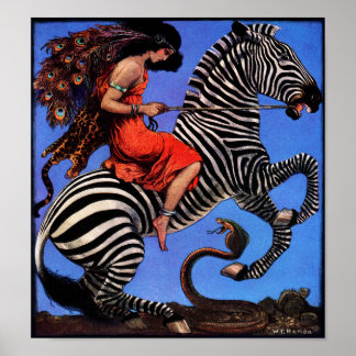 Poster Zebra Rider