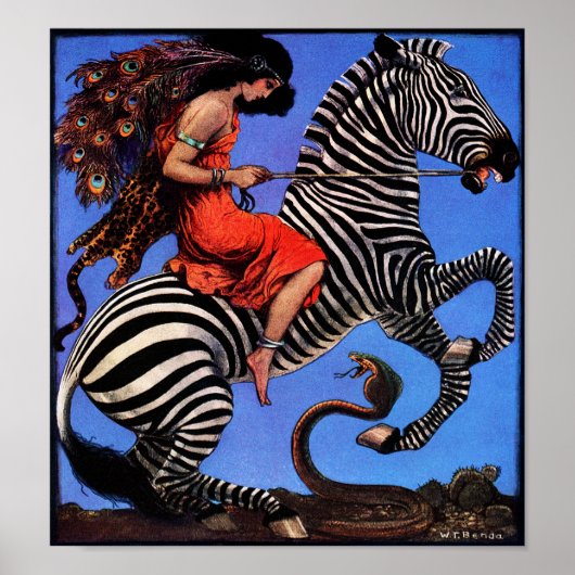 Poster Zebra Rider (Devant)