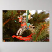 Poster Zebra Rocking Horse (Devant)