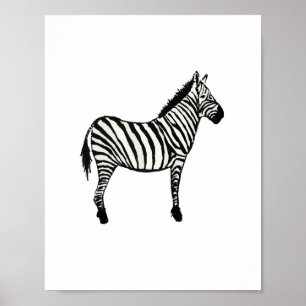 Poster Zebra Safari Animals Painting
