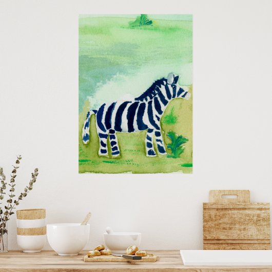 Poster Zebra Safari Friend (Cuisine)