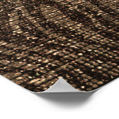 Poster Zebra Sparkle Brown Gold Glam Chic Party Bannière (Coin)