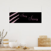 Poster Zebra Stay Sassy (Cuisine)