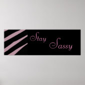 Poster Zebra Stay Sassy (Devant)