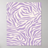 Poster Zebra Stripes Preppy Purple Wild Animal Prince (Devant)