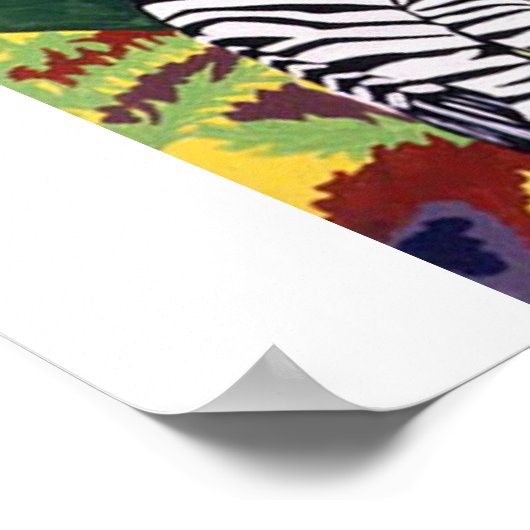 Poster ZEBRA SUNSET, Collection africaine (Coin)