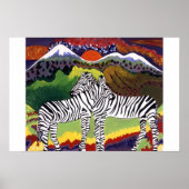 Poster ZEBRA SUNSET, Collection africaine (Devant)