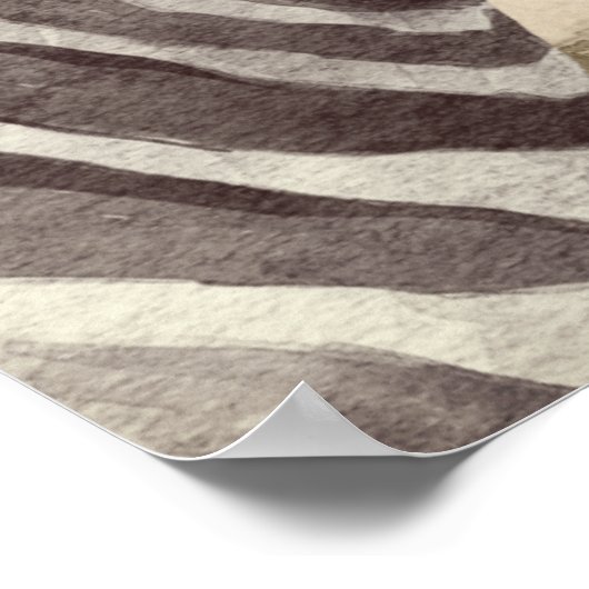 Poster Zebra & Tour Eiffel (Coin)