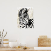 Poster Zebra Wall Art Home Decor (Cuisine)
