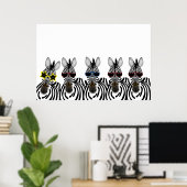Poster Zebras (Bureau à domicile)