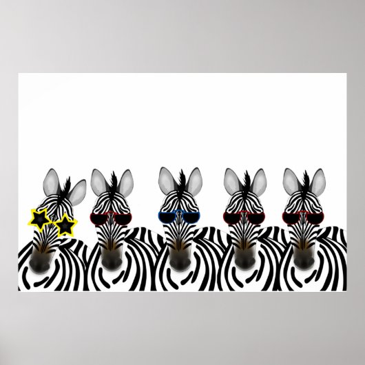 Poster Zebras (Devant)