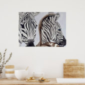 Poster Zebras mère et enfant (Cuisine)