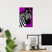 Poster zèbre. (Bureau à domicile)