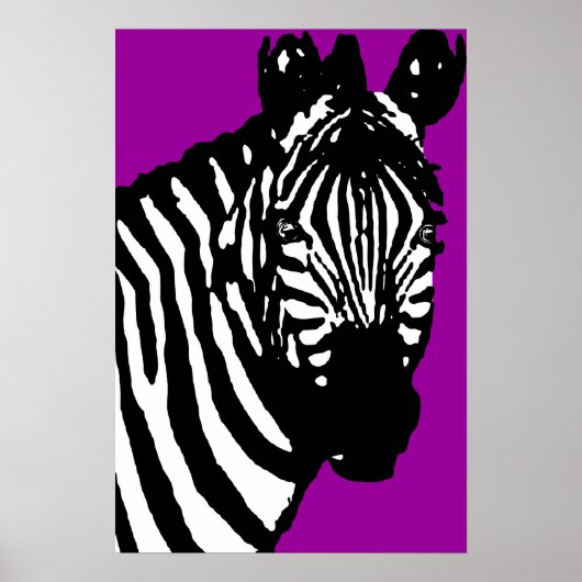 Poster zèbre. (Devant)