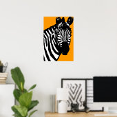 Poster zèbre. (Bureau à domicile)